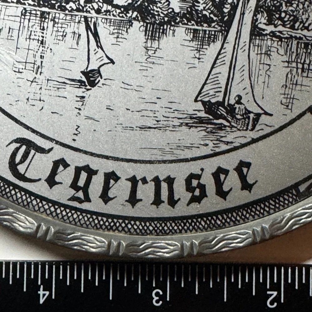 Vintage Decorative Wall Hanging Scenic Town Cityscape Embroidered Ribbon Germany